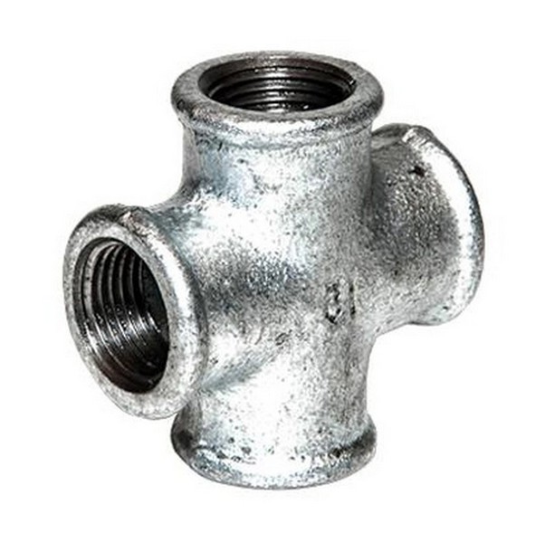 Крестовина чугунная оцинк. Ду 15 (1/2") Fittex PLUS (00113338), Китай