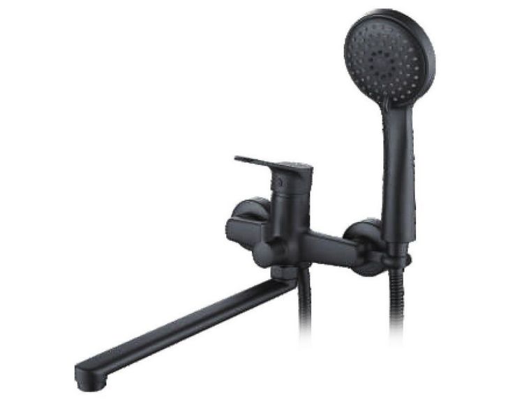 Ledeme L2261B Смеситель для ванны с длинным изливом, ЧЕРНЫЙ (10)