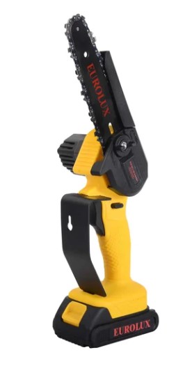 Электр. аккумуляторная пила ELS-20-Li-2К 6+8 Eurolux (две цепи,две шины,2 АКБ и ЗУ в компл) 70/10/77