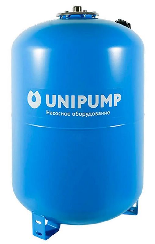 Гидроаккумулятор вертикальный ГВ 80НВ (фланец нерж., верхнее подкл., БЭЗ), UNIPUMP