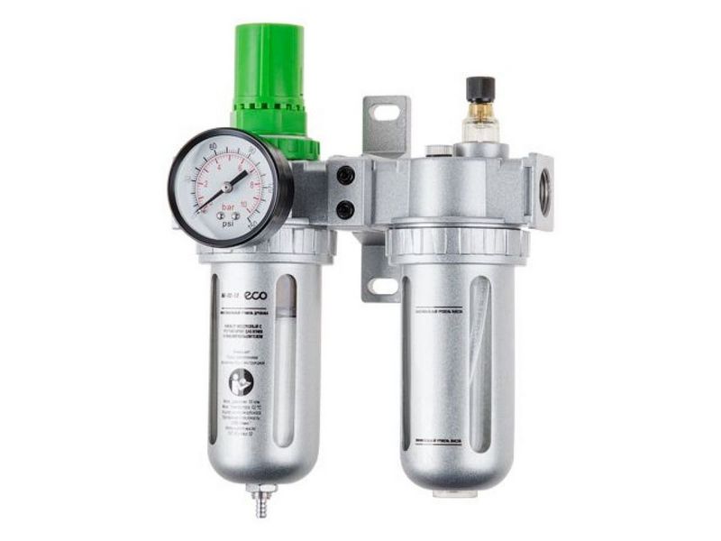 Фильтр воздушный ECO с регулятором давления и маслораспылителем (1/2"), арт.AU-02-12 (Китай)