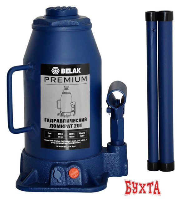 Бутылочный домкрат БелАК Premium BAK.30020 20т 2