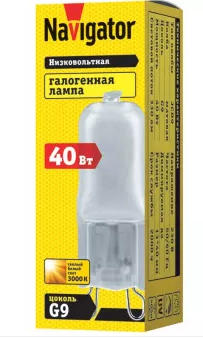 Лампа галогенная G9 40W 220V Navigator, арт.94232
