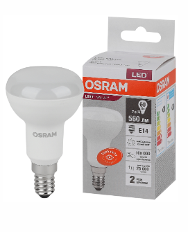 Лампа светодиодная R60 E14 7Вт 230В 6500К/865, OSRAM, арт.581753