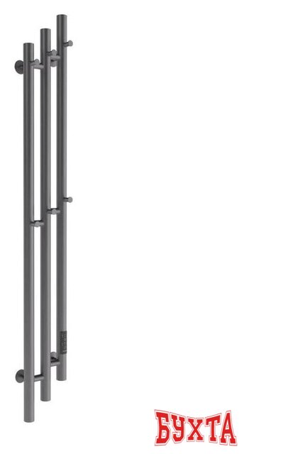 Полотенцесушитель Маргроид Ferrum Inaro 3 Cascade СНШ 150*6*12 Графит, скрытого монтажа, таймер справа