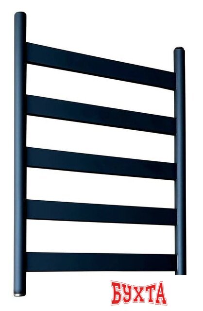 Полотенцесушитель Ростела Престиж нижнее подключение 1" 5 перекладин 50x80 см (черный)