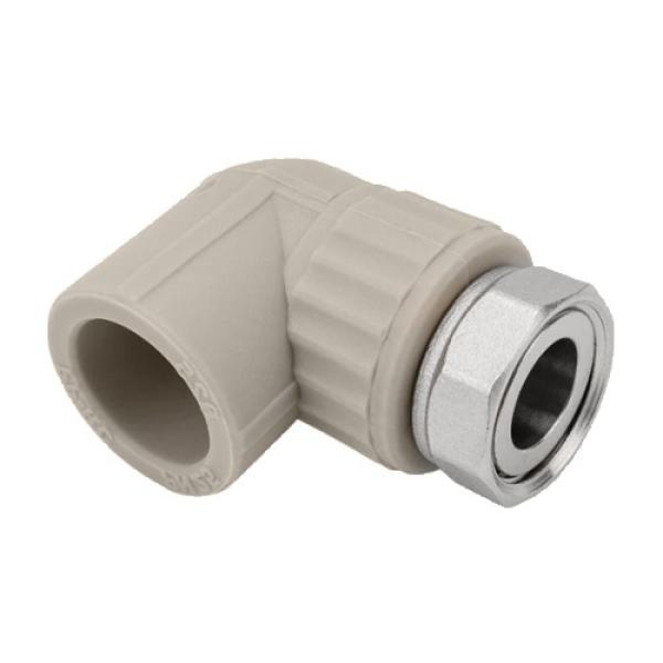 Угол с накидной гайкой 25х3/4" (80/20) (Valfex) СЕРЫЙ