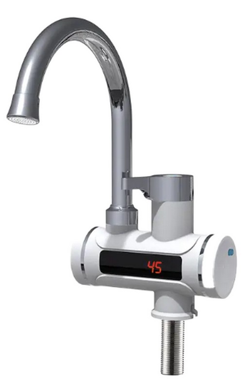 Кран-водонагреватель проточного типа BEF-001 с дисплеем и жестким изливом, UNIPUMP