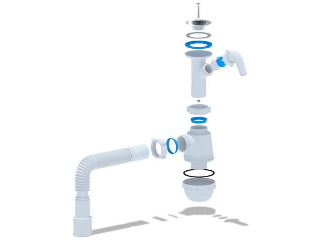 Сифон Ани Грот 1 1/2"* 40с отв. с/м с г/тр. 40х40/50, стр. пр. Россия. Артикул A2015