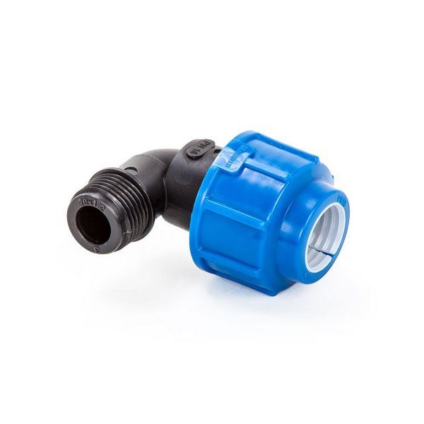 Отвод с НР для п/э Ду 40х1 1/4" Lammin (Lm34008040032 / 00126629)