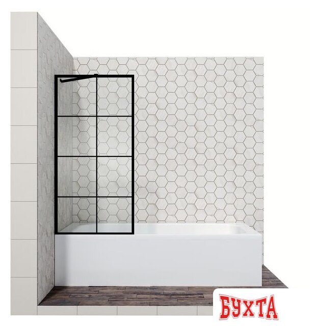 Стеклянная шторка для ванны Ambassador Bath Screens 16041209 80