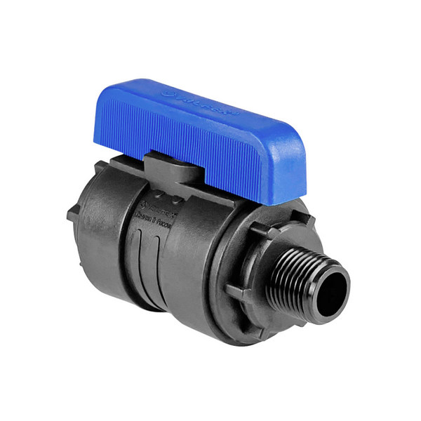 Кран шаровой ПНД компрессионный НР/ВН резьба разборный 1 1/2"- 1 1/2"Ду36 (12/3) VALFEX