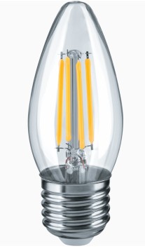 Лампа светодиодная филаментная СВЕЧА 4 Вт E27 4000К Navigator, арт.82 508