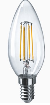 Лампа светодиодная филаментная СВЕЧА 6 Вт E14 4000К Navigator, арт.82 489