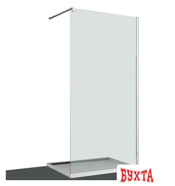 Душевая стенка MVL Walk In Line Ocean 800 MVL-O203-193-76 (хром/прозрачное стекло)