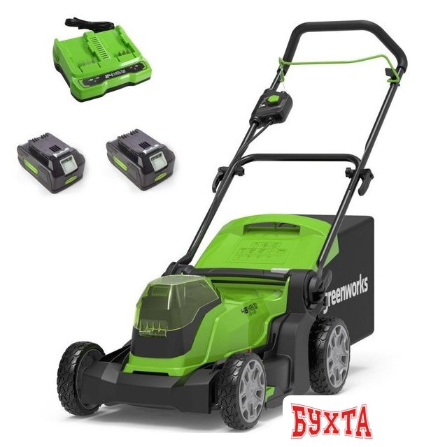 Газонокосилка Greenworks G24X2LM41K8 2512607UD (с 2-мя АКБ)