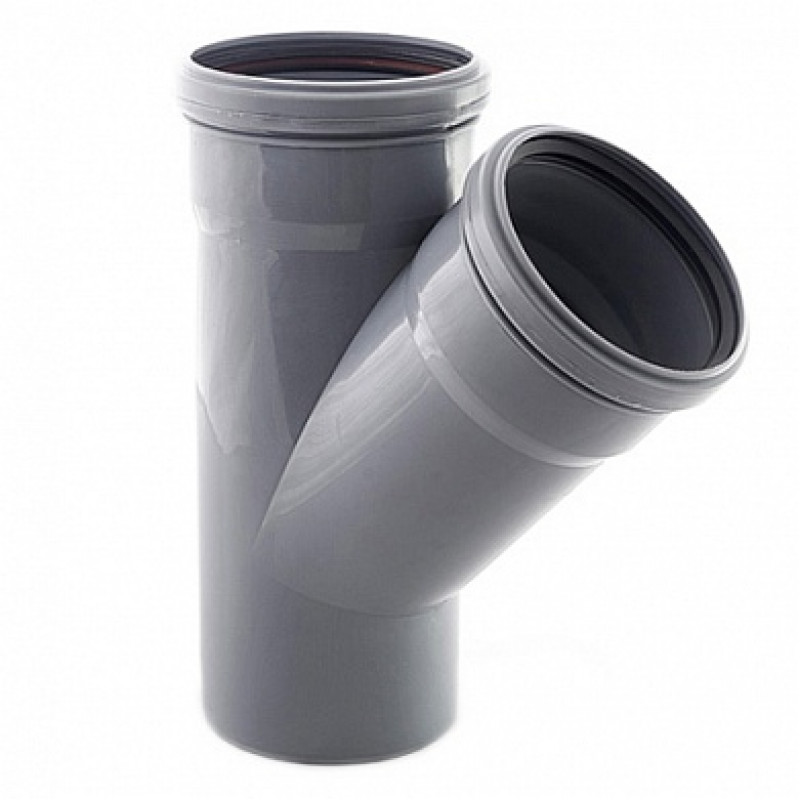 Политэк, канализация, Тройник ПП 110х110/45, стр. пр. Россия
