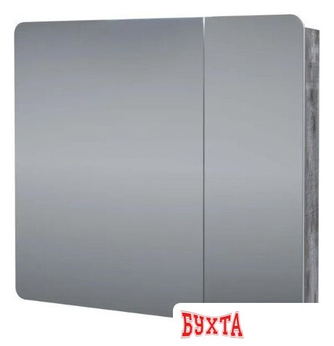 Мебель для ванных комнат Axus Шкаф с зеркалом для ванной Найроби 80 (бетон)