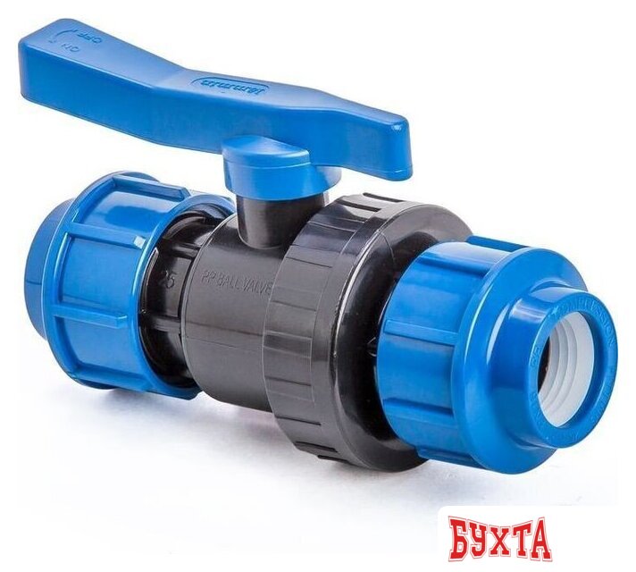 Запорная арматура Lammin Кран шаровый (обойма-обойма) для ПЭ труб Ду 63