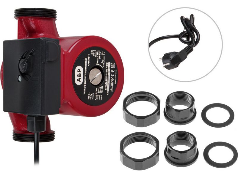 Насос циркуляционный Titan-RS32-80-180, A&P, арт.AP118T011