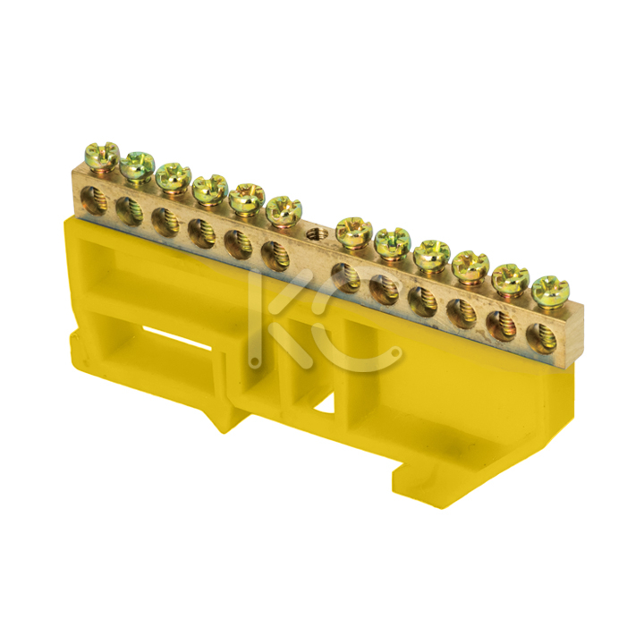 Шина "N" DIN-изолятор 12Р желтый, ETP, арт.50007