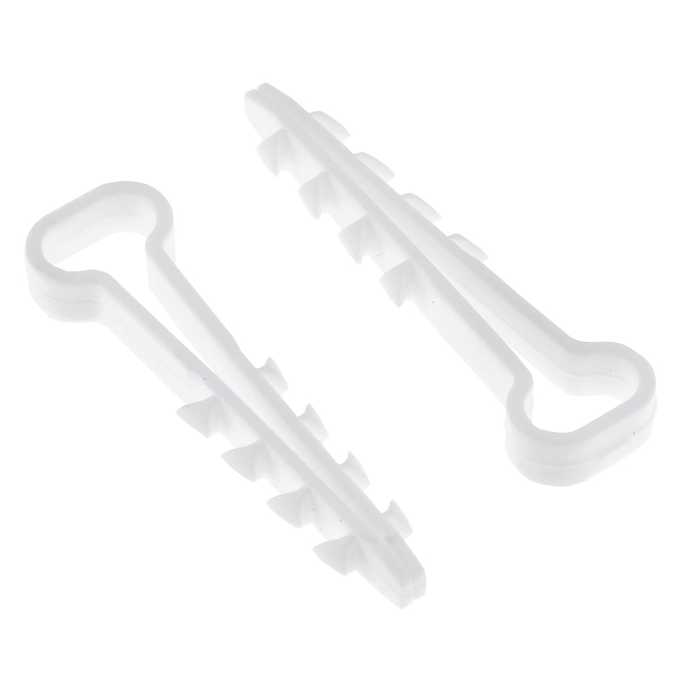 Дюбель-хомут для плоского кабеля (6-10мм) белый (уп/100шт), арт.103002