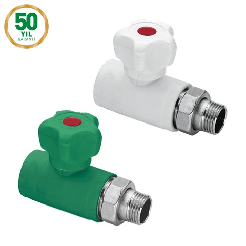 Формул PP-R шаровый  кран прямой для радиаторов 20x1/2" , стр.пр. Турция. Артикул прямой