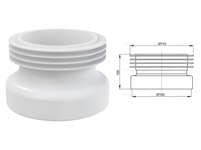 Манжета для унитаза прямая, Alcaplast, арт.A99