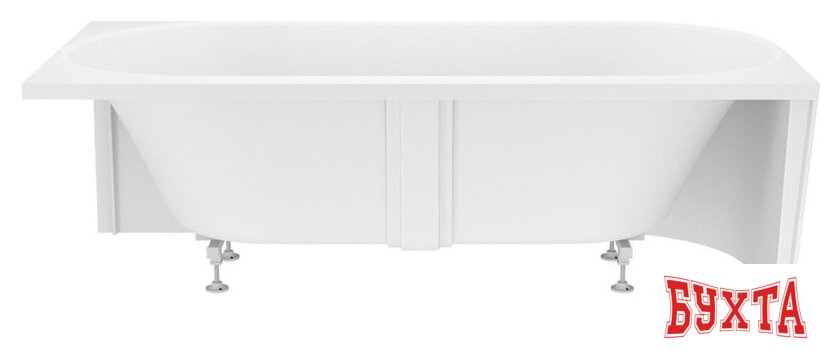 Ванна Wellsee Collaro 170x80 28910502R (пристенная ванна (правая) белый глянец, экран, ножки, сифон-автомат глянцевый белый) 3