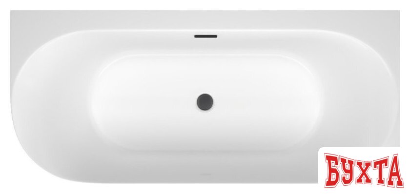 Ванна Wellsee Collaro 170x80 28910503R (пристенная ванна (правая) белый глянец, экран, ножки, сифон-автомат матовый черный) 4