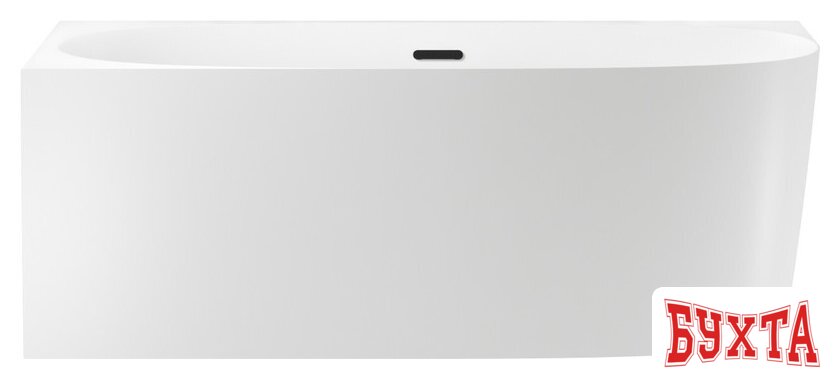 Ванна Wellsee Belle Spa 2.0 160x75 235802003 (пристенная ванна (левая) белый глянец, экран, каркас, сифон-автомат матовый черный)