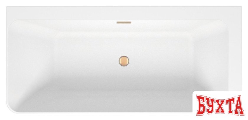 Ванна Wellsee Bromance 170x78 23160304R (пристенная ванна (правая) белый глянец, экран, ножки, сифон-автомат золото) 4