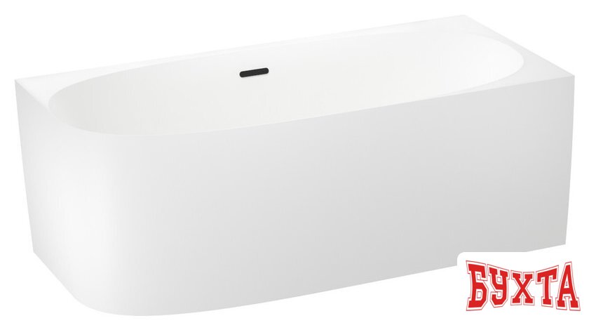 Ванна Wellsee Belle Spa 2.0 170x75 235806003 (пристенная ванна (правая) белый глянец, экран, каркас, сифон-автомат матовый черный) 2