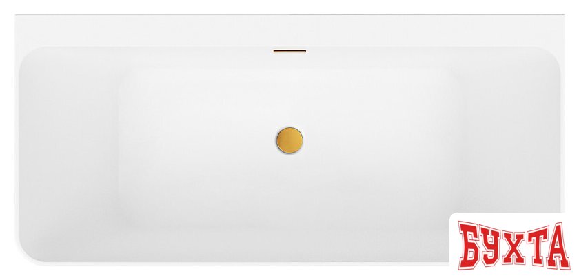 Ванна Wellsee Bromance 170x78 231601004 (пристенная ванна белый глянец, экран, ножки, сифон-автомат золото) 4
