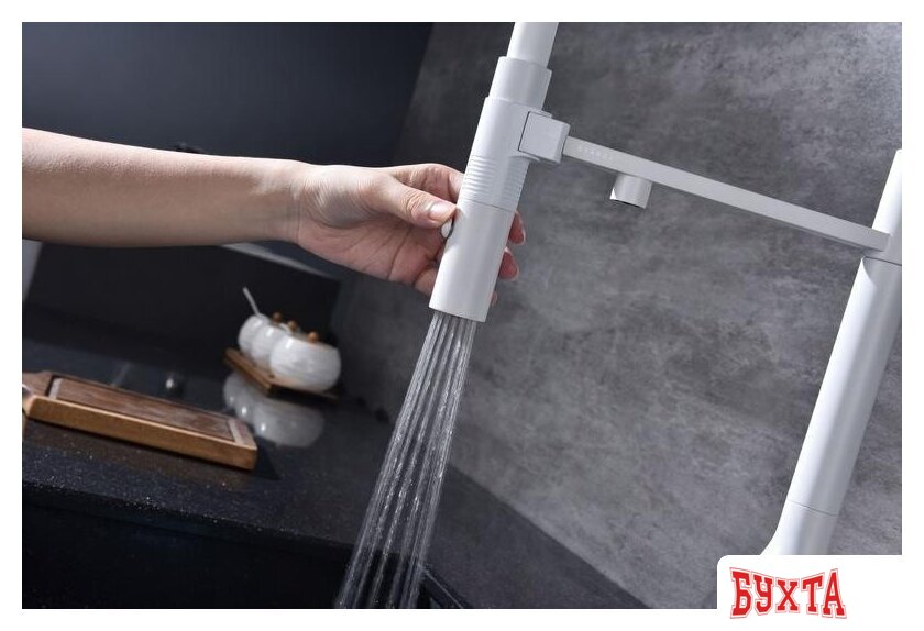 Смеситель Paulmark Magneto One Ma213188-WH (белый/белый матовый) 4