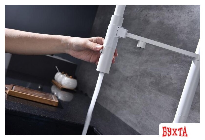 Смеситель Paulmark Magneto One Ma213188-WH (белый/белый матовый) 5