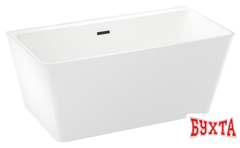 Ванна Wellsee Graceful Pro 150x77 230902003 (отдельностоящая ванна белый глянец, экран, ножки, сифон-автомат матовый черный) 2