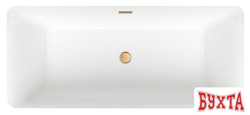 Ванна Wellsee DeSire 175,5x76 231503004 (отдельностоящая ванна белый глянец, экран, ножки, сифон-автомат золото) 4