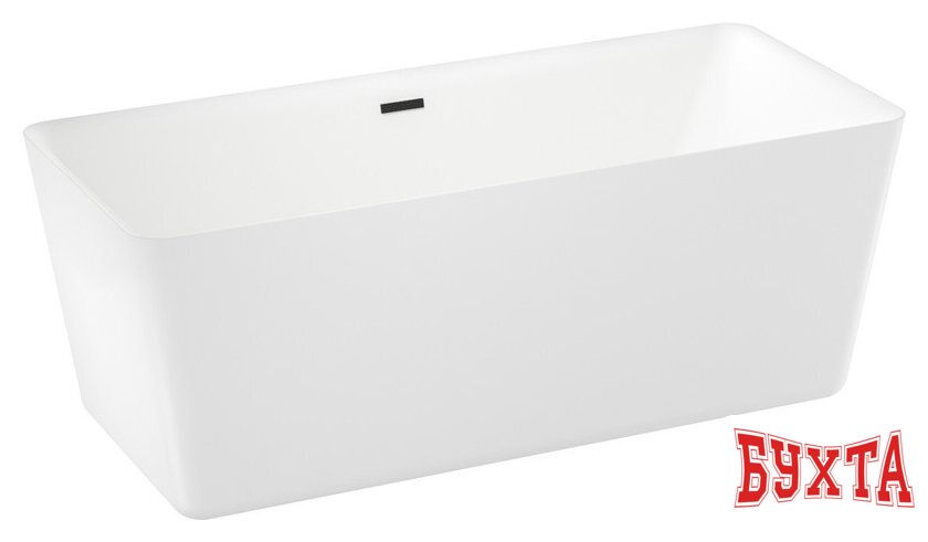 Ванна Wellsee DeSire 175,5x76 231503003 (отдельностоящая ванна белый глянец, экран, ножки, сифон-автомат матовый черный) 2