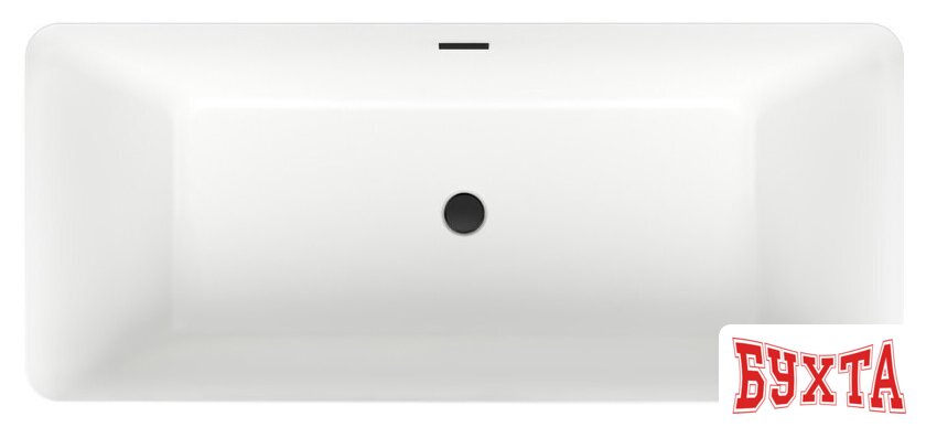 Ванна Wellsee DeSire 175,5x76 231503003 (отдельностоящая ванна белый глянец, экран, ножки, сифон-автомат матовый черный) 4