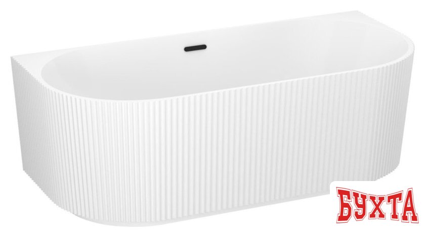 Ванна Wellsee Festive Fox 150x75 28730103R (пристенная ванна белый глянец, экран, ножки, сифон-автомат матовый черный) 2