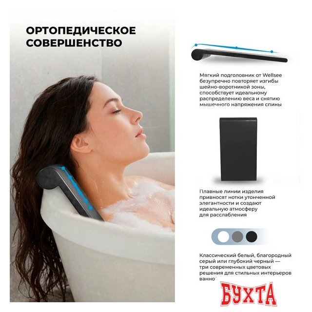 Подголовник для ванны Wellsee Useful Extras 261914000 4