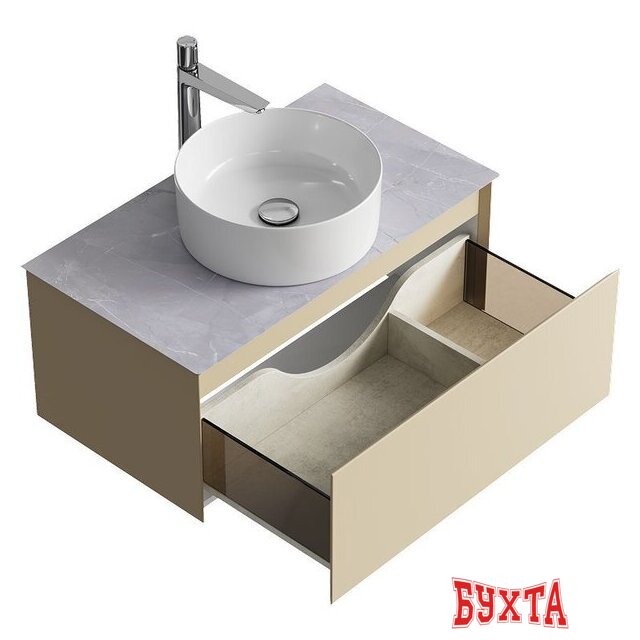 Мебель для ванных комнат Aqwella Тумба под умывальник Geometria GE01081MD+STG814X476GS 3