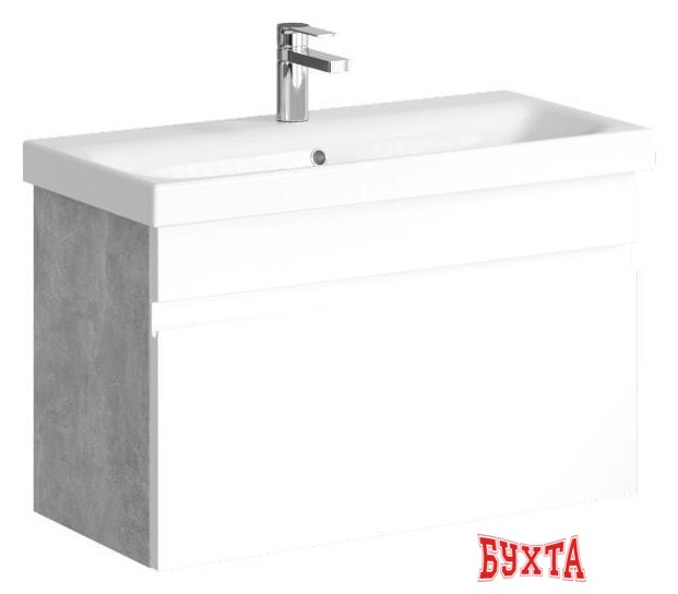 Мебель для ванных комнат Aqwella Тумба под умывальник Smart 80 SRT0108BS (бетон светлый)