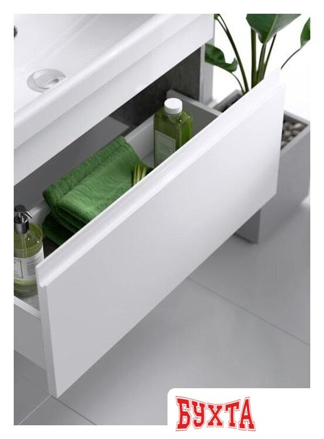 Мебель для ванных комнат Aqwella Тумба под умывальник Smart 80 SRT0108BS (бетон светлый) 3