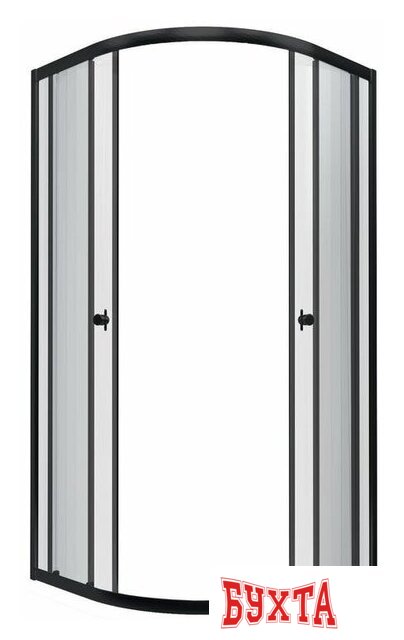 Душевой уголок Triton Альфа Блэк А1 90х90 без поддона (прозрачное стекло) 1