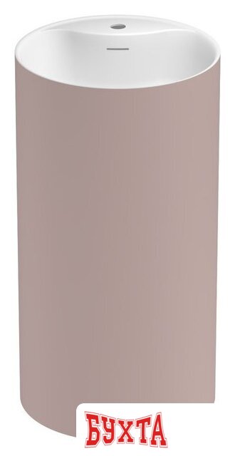 Умывальник Wellsee Chalice Perfection 230630000 (отдельностоящий, с отверстием под смеситель, цвет матовый светло-розовый/глянцевый белый)