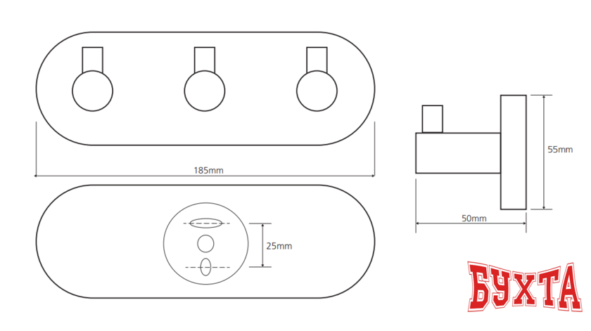 Крючок для ванны Bemeta Omega 104405232 2