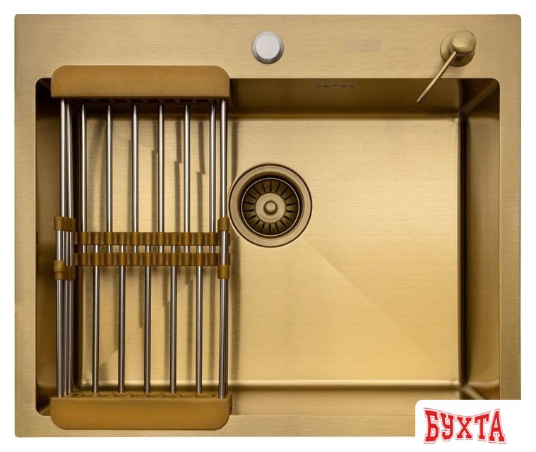 Кухонная мойка ARFEKA ECO AR мойка 600*500, коландер, дозатор GOLD 4