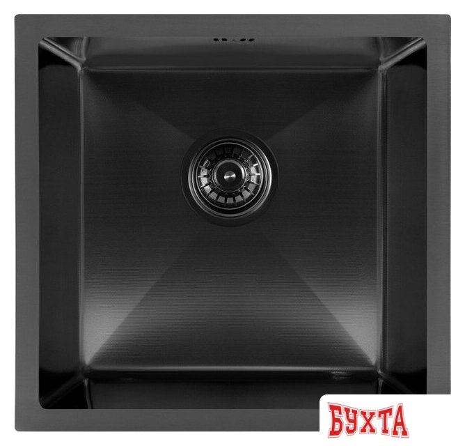Кухонная мойка ARFEKA ECO AR 450*450 BLACK PVD NANO DECOR MILLET GRAINS 4